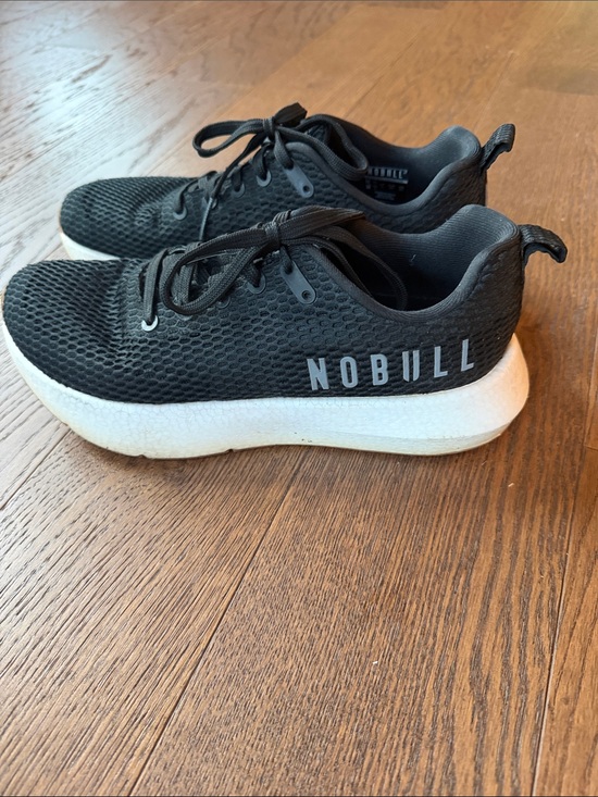 NOBULL Shoes - NOBULL women’s Black Knit Sneakers with White Sole